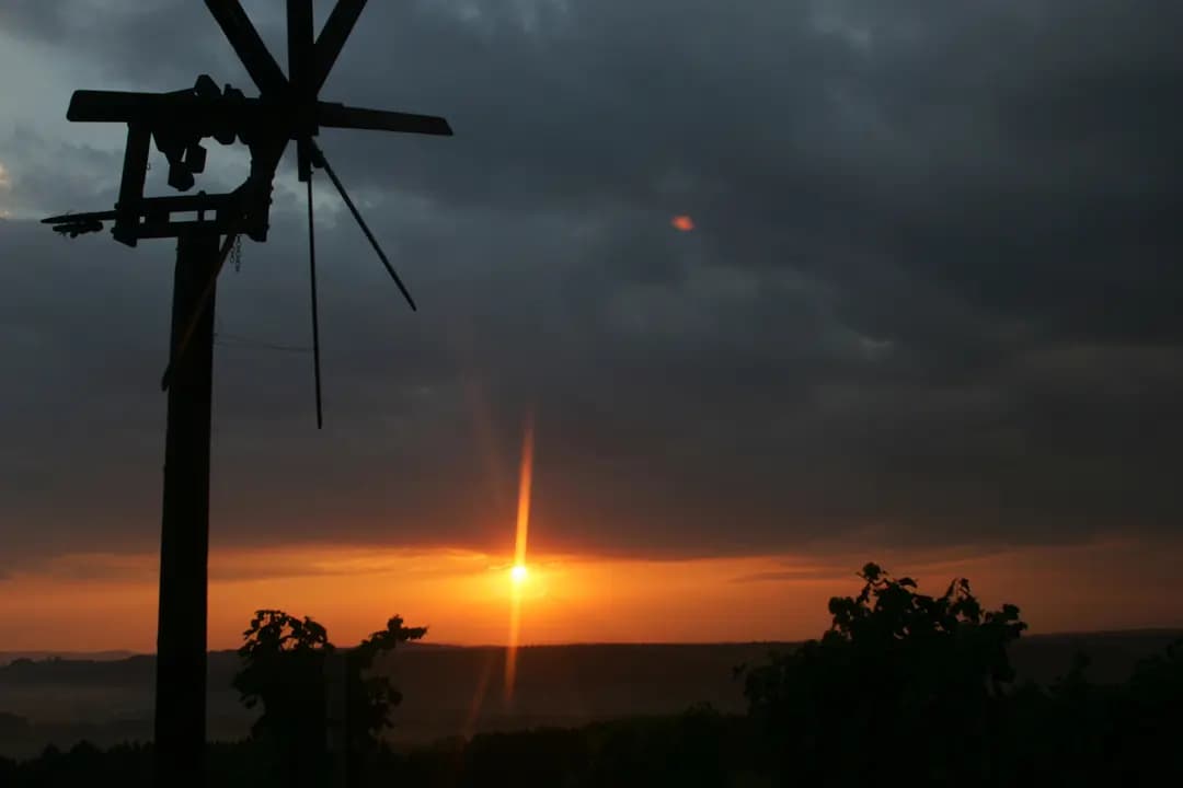 Abendstimmung über den Weinbergen am Rosenberg